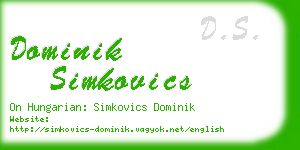 dominik simkovics business card